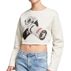 Fiorucci Vintage Camera Crop Sweater BNWT